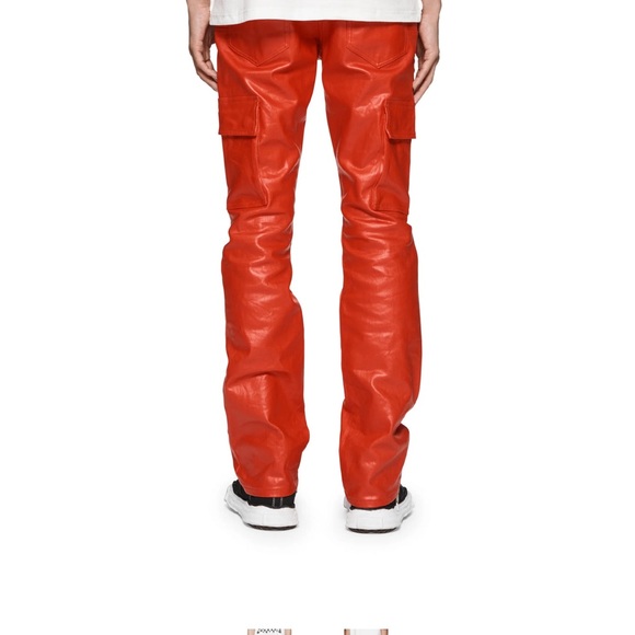 PURPLE JEANS RED WAX FLARE JEANS SIZE 33 - Picture 7 of 7